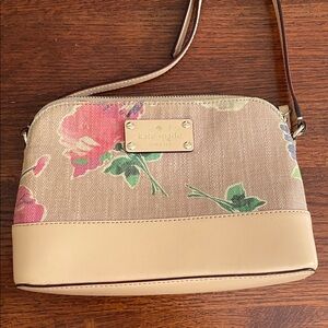 Kate Spade Beige Floral Crossbody Bag